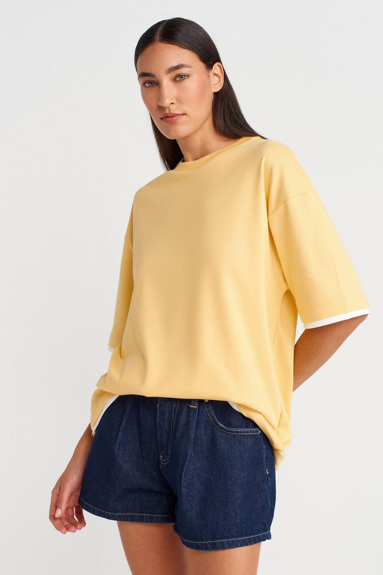 Çift Görünümlü Oversize T-shirt DL31894