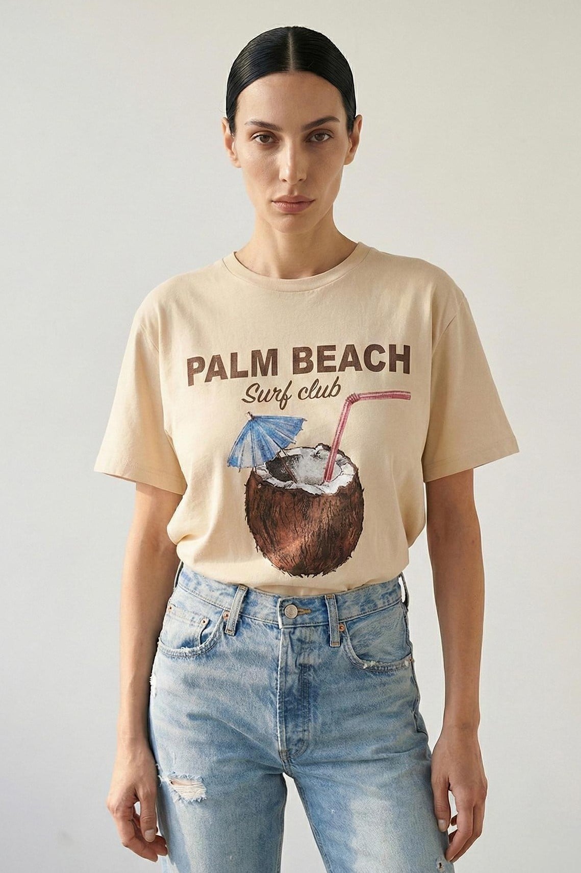 Baskı ve Yazı Detaylı T-shirt QZ01728