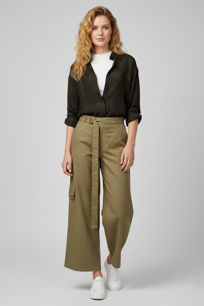 Ekose Desenli Dökümlü Gömlek CS2618078