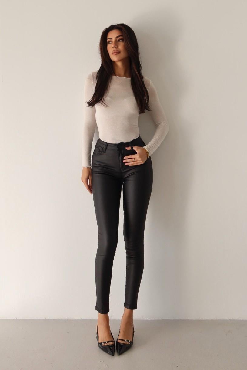 Yüksek Bel Mumlu Skınny Pantolon LC7354