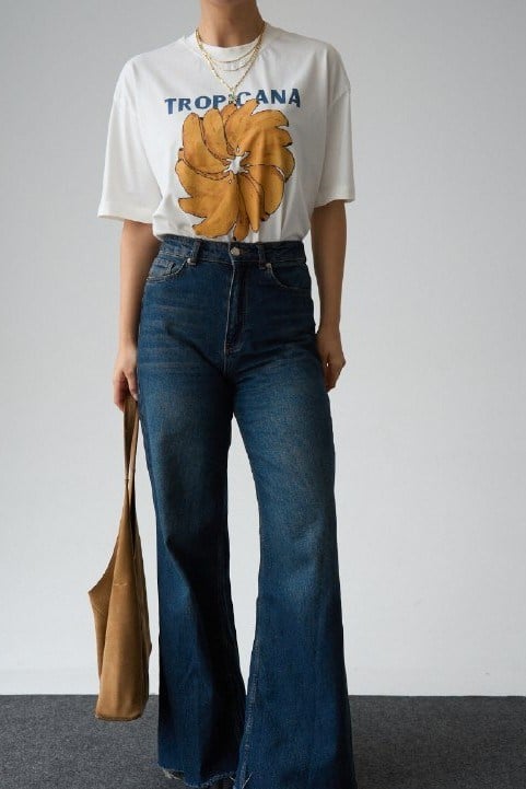 Tropicana Yazı Baskılı T-shirt QS261005