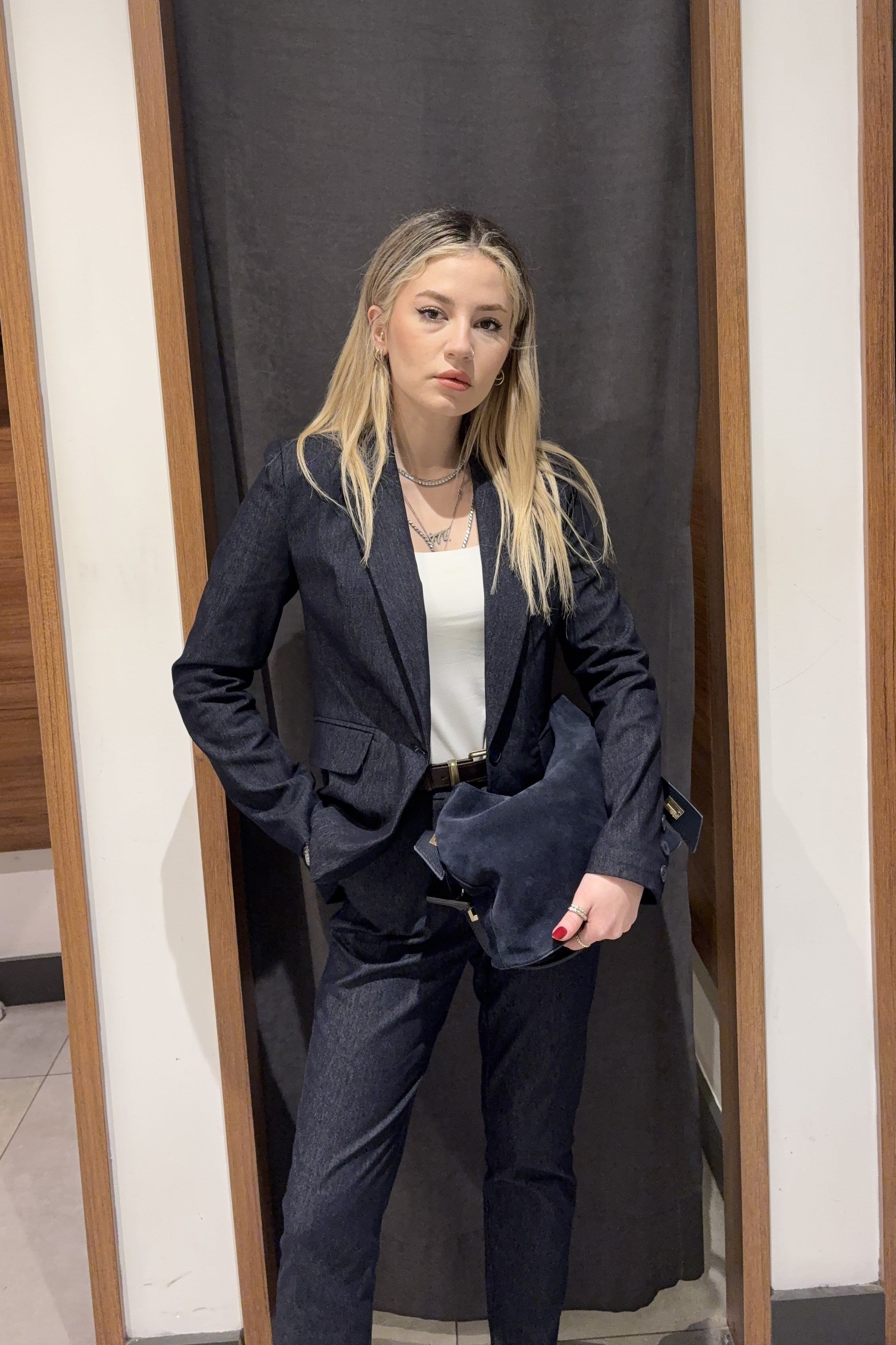 Vücuda Oturan Blazer Ceket Pantolon Takım RB80361