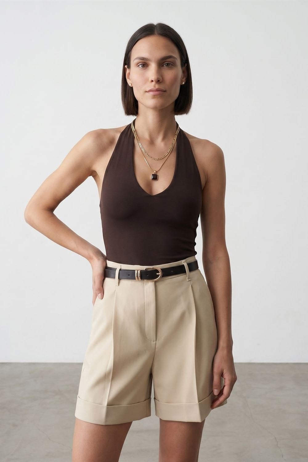 Halter Yaka Bodysuit DL21231
