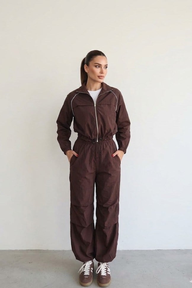 Kontras Detaylı Ceket Pantolon Takım QZ01527