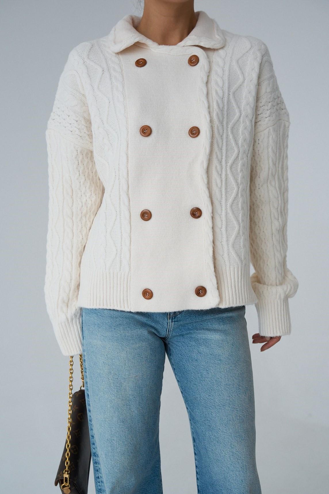 Kruvaze Kaplamalı Hırka QS251033