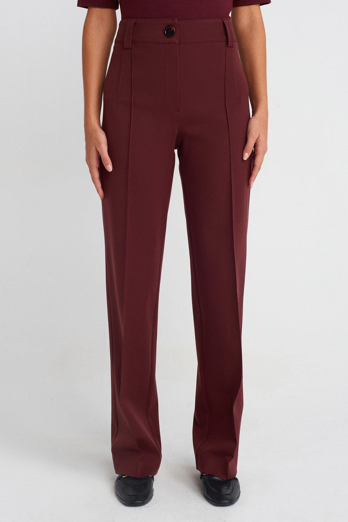 Önü Dikiş Detaylı Yüksek Bel Pantolon DL4888