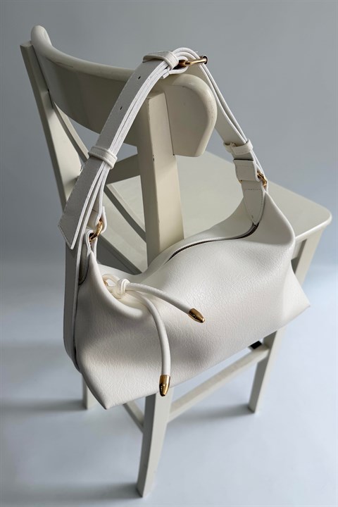 Kemer Askı Detaylı Fermuarı Düğümlü Omuz Çantası SD54142