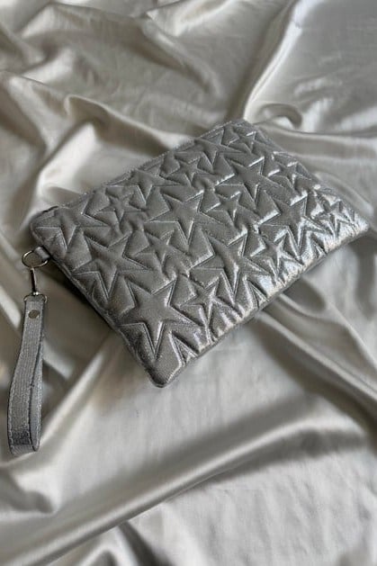 Yıldız Desenli Parlak Clutch Çanta SD5478