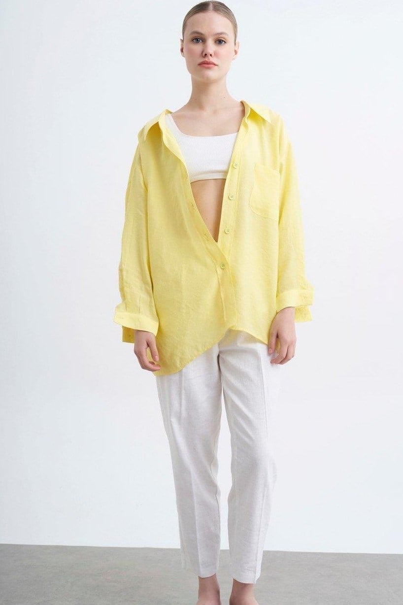 Düşük Omuzlu Oversize Gömlek PR4612