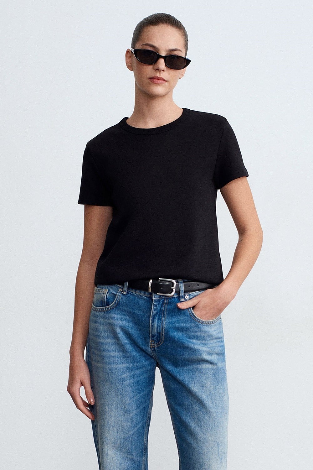 Bisiklet Yaka T-shirt DL32779