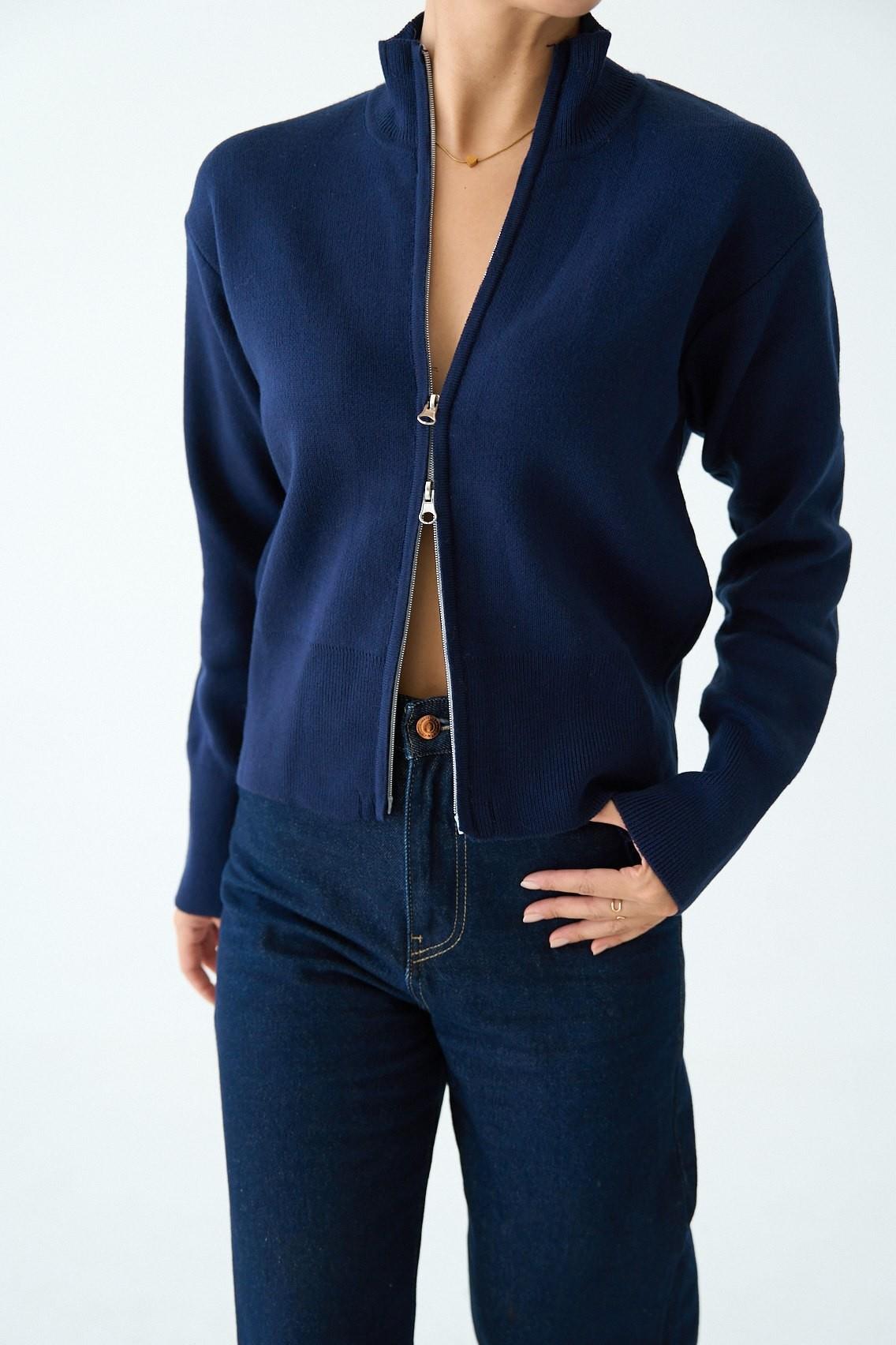 Çift Fermuarlı Hırka QS251042