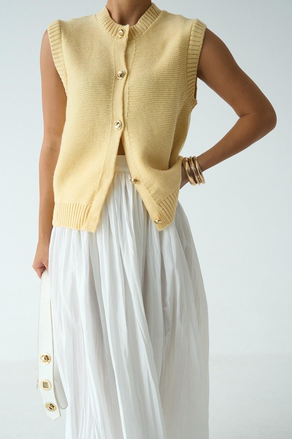 Gold Düğmeli Yelek QS251005