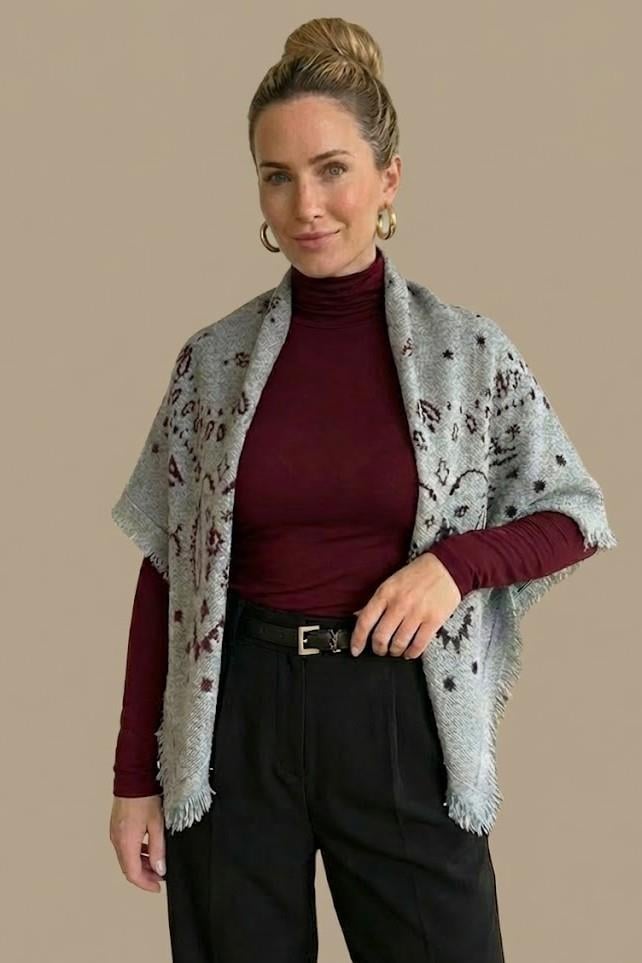 Yumuşak Dokulu Desenli Şal QS251006