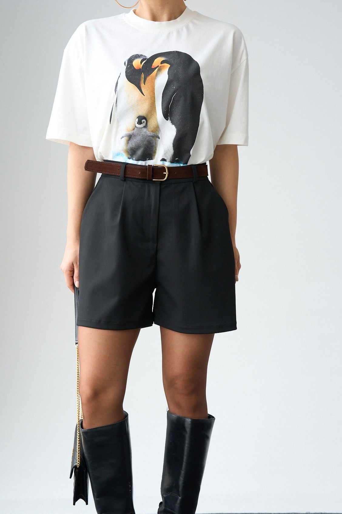 Kemer Detaylı Arkası Cepli Pileli Şort QS261001