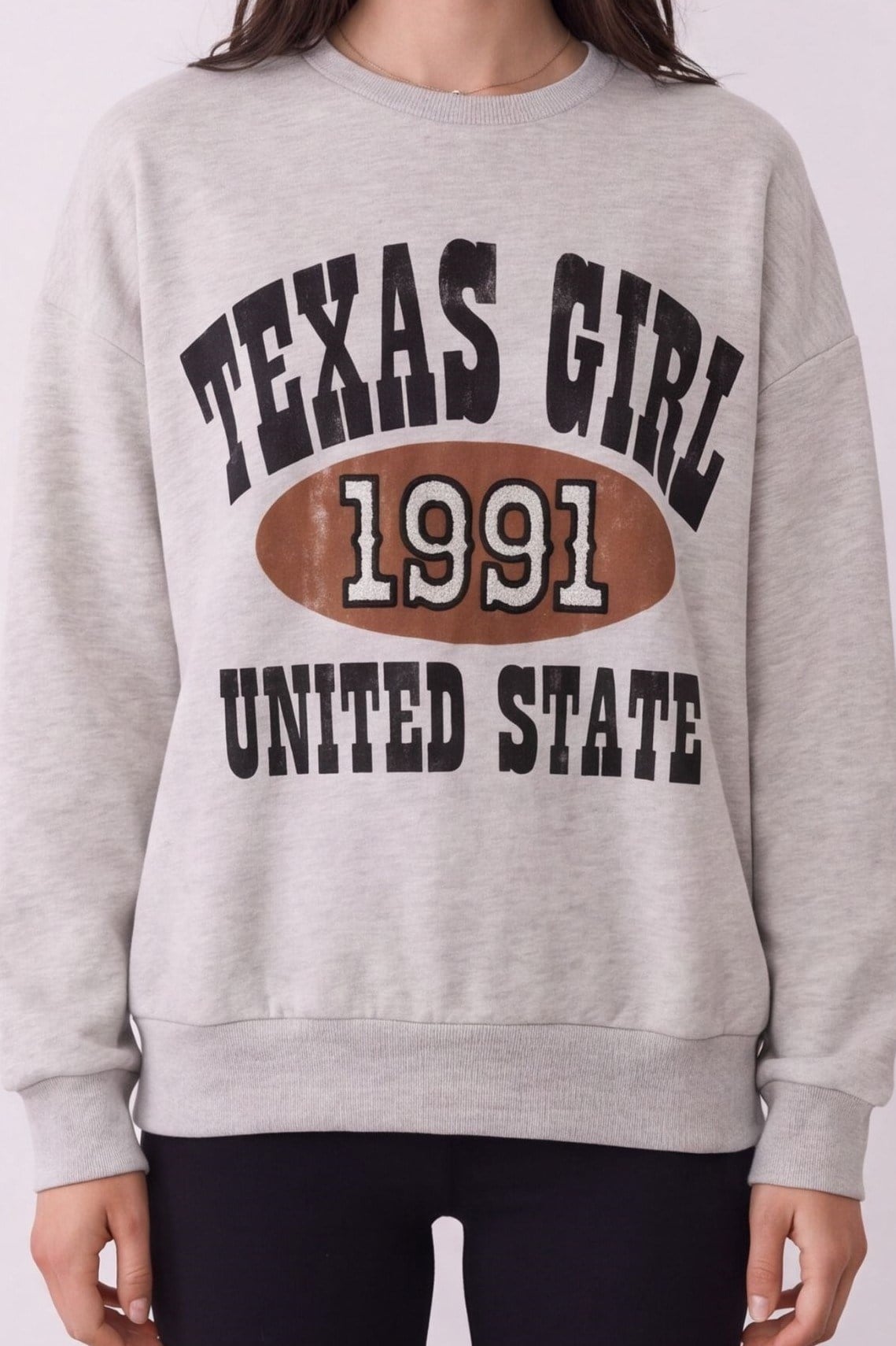 Baskı ve Nakış Detaylı Sweatshirt QZ02732