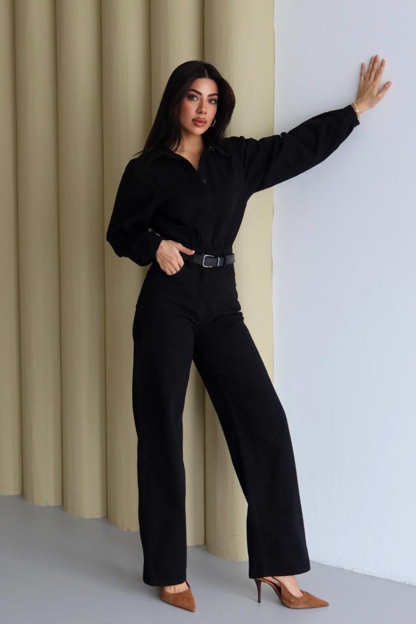 Kemer Detaylı Düğmeli Jean Tulum LC8152