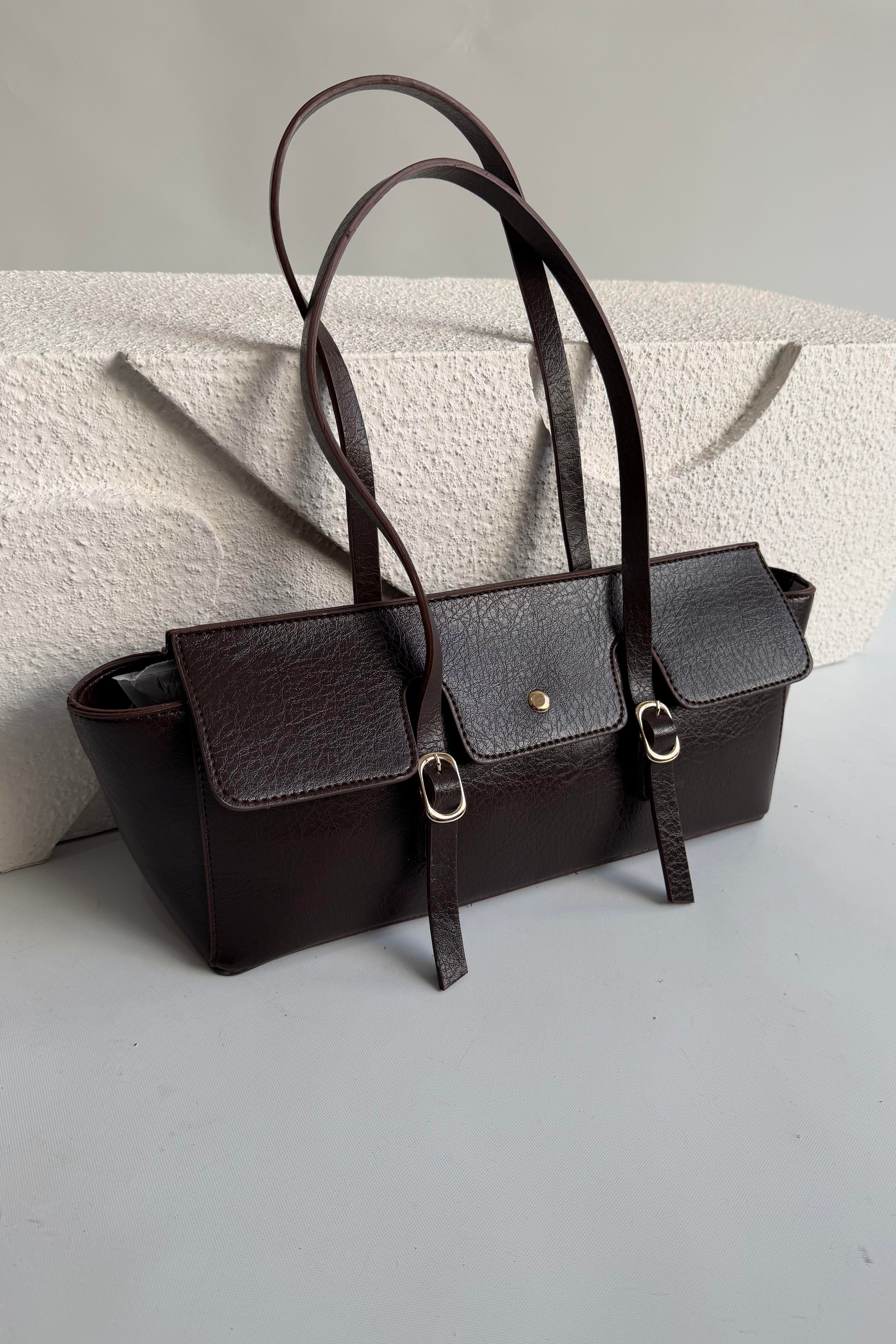 Kemer Tokalı Dikdörtgen Omuz Çantası SD1789