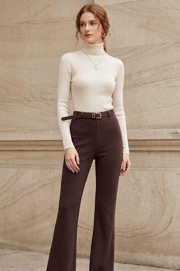 Kemer Detaylı Flare Pantolon PR0099