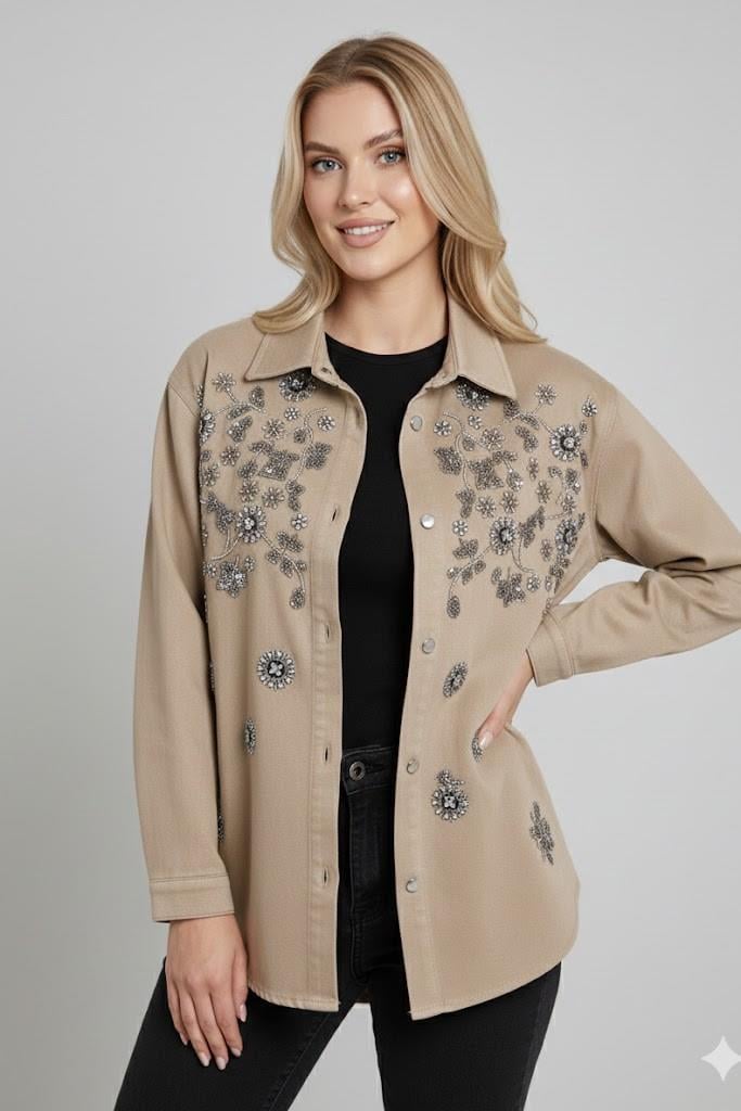 Pul İşlemeli Düğmeli Ceket RB99939