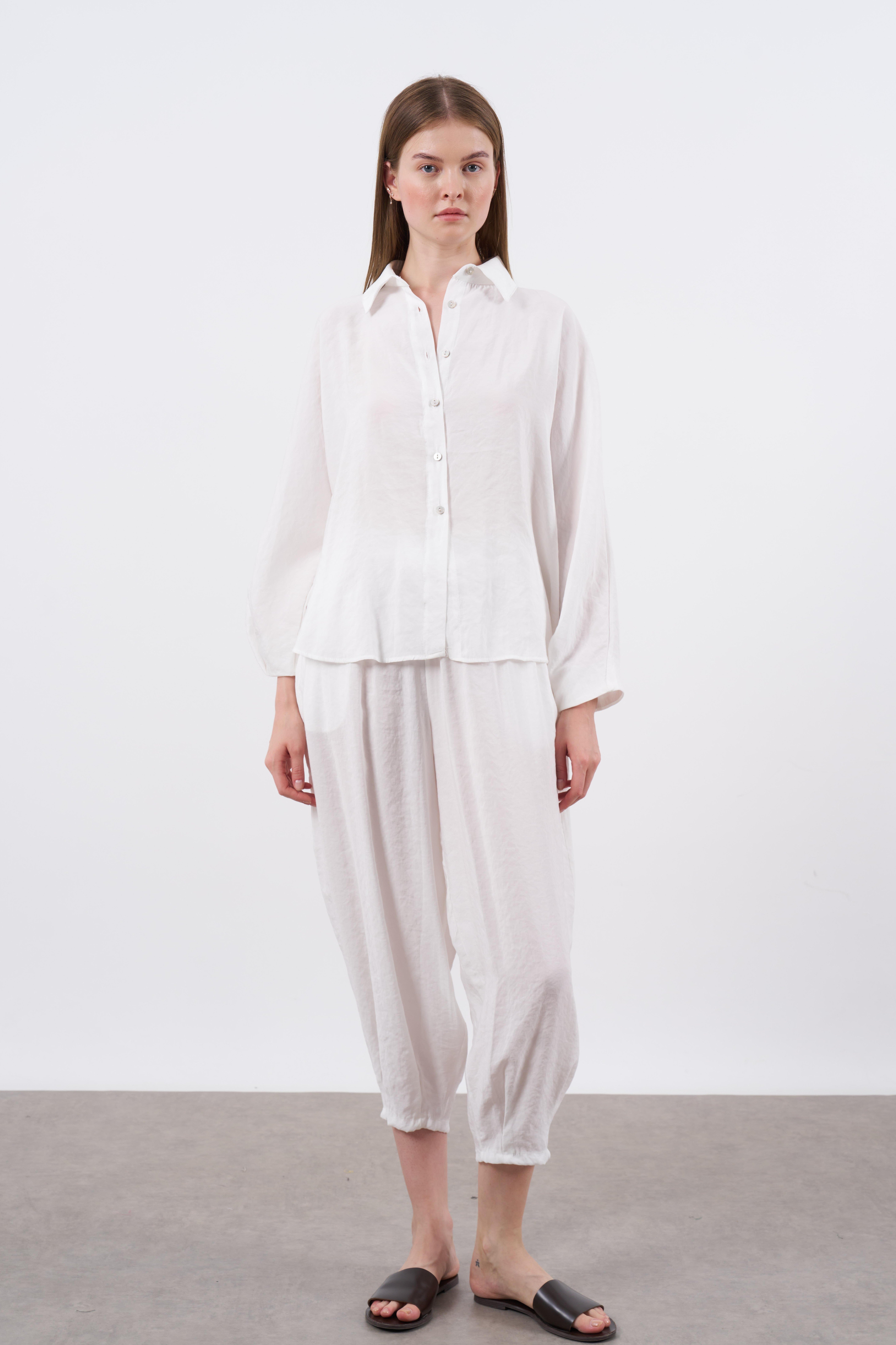Oversize Gömlek Paçası Dar Bilek Paça Pantolon Takım PR50957