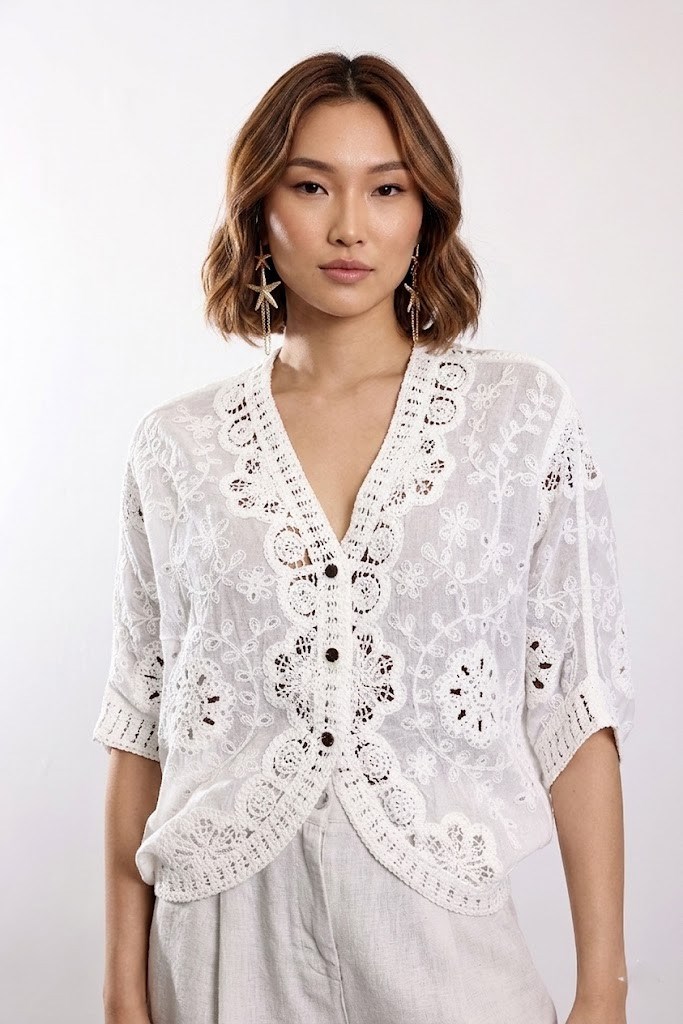 Pul İşlemeli Yarasa Kol Kimono RB39750