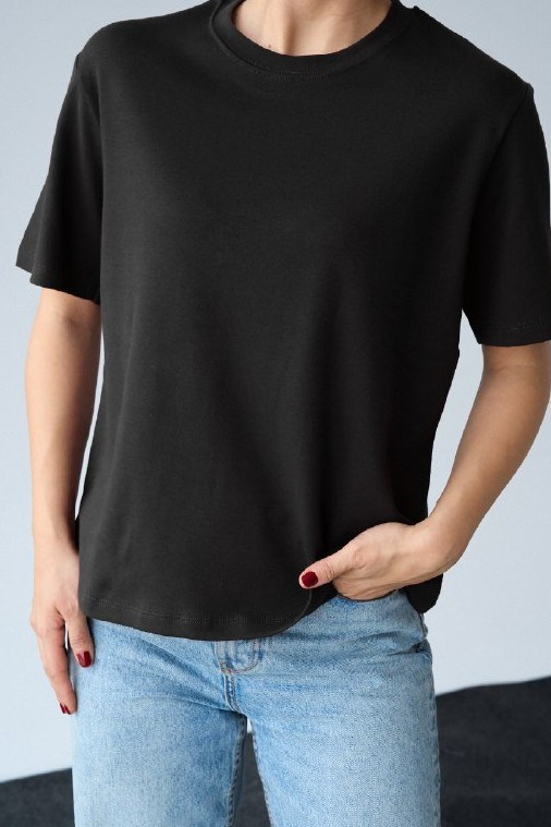 Bisiklet Yaka Basic T-shirt QS241128