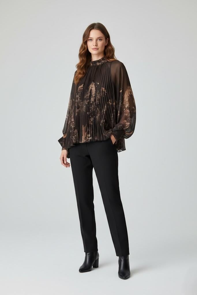 Piliseli Şifon Gömlek RB39278