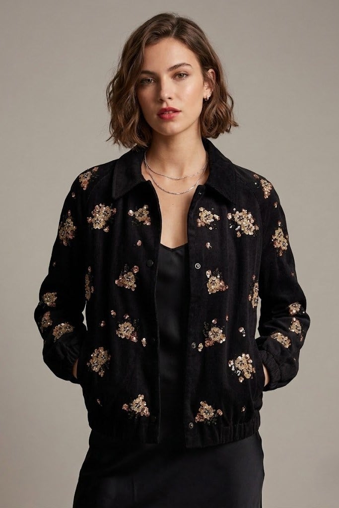 Boncuk İşlemeli Düğme Detaylı Ceket RB99940