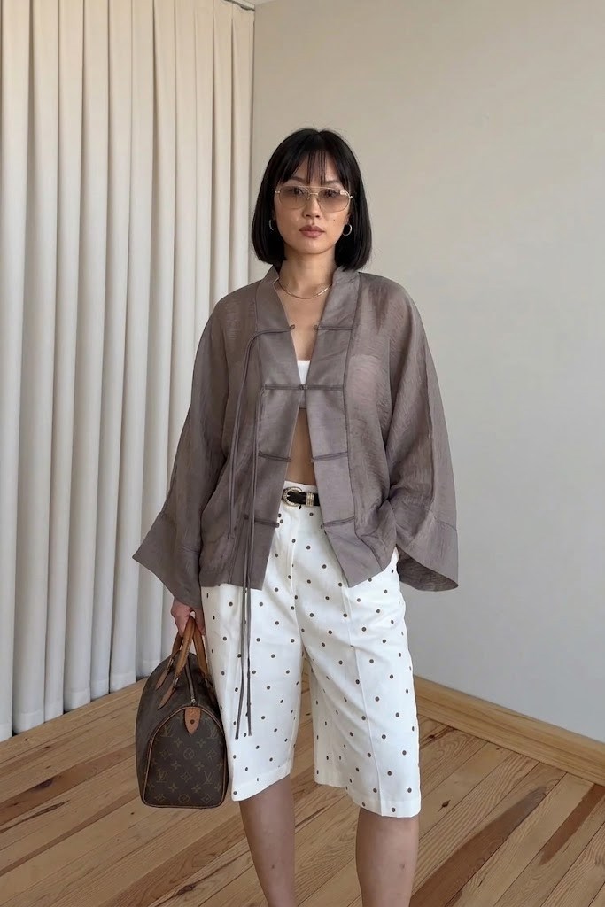 İp Bağlamalı Oversize Gömlek PR5098