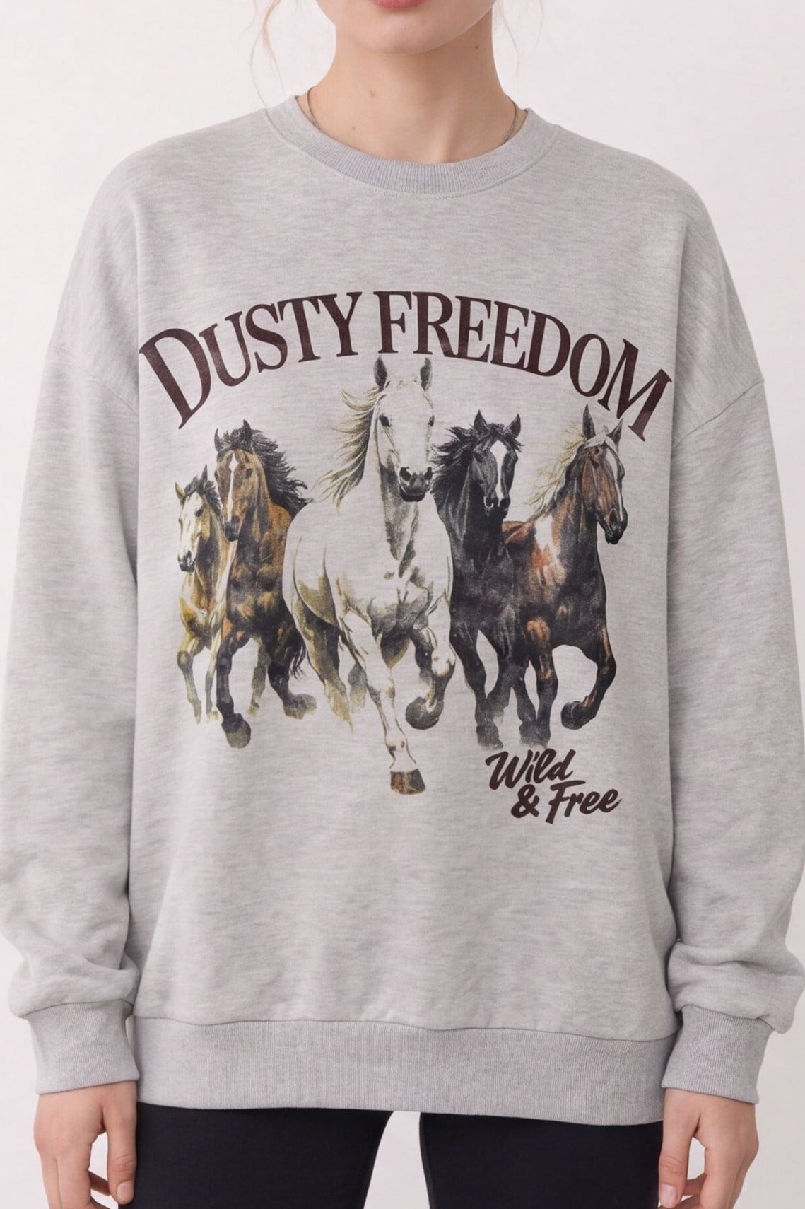 Yazı ve Baskı Detaylı Sweatshirt QZ02764