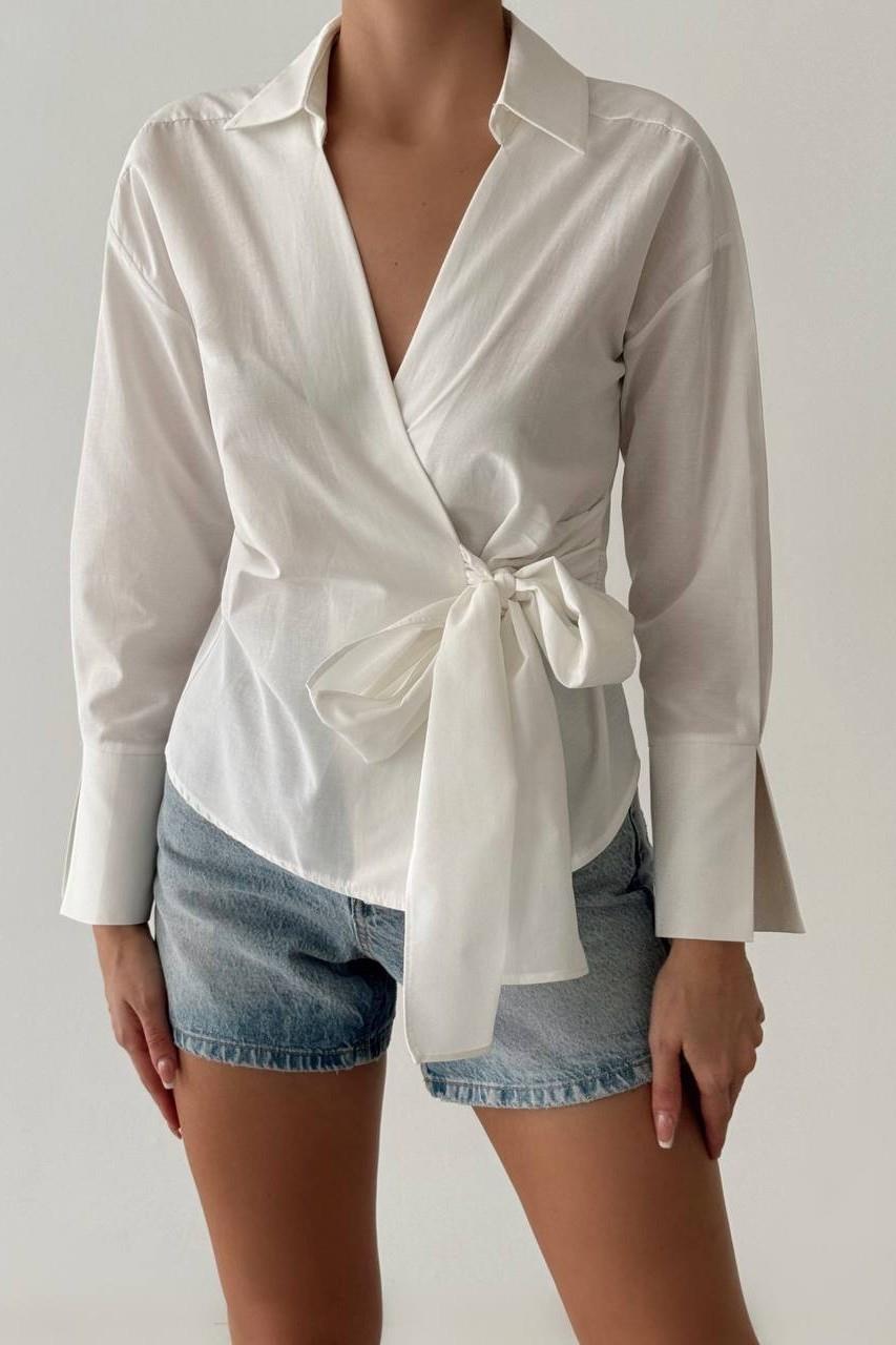 Önü Bağlama Detaylı Bluz QZ00130