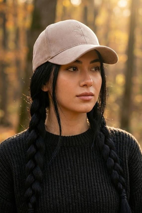 Nakışlı Süet Şapka MOZ1821