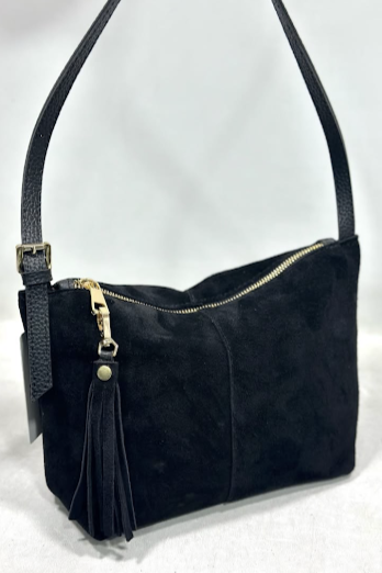 Püskül Fermuar Detaylı Deri Saplı Kol Çantası RY0500