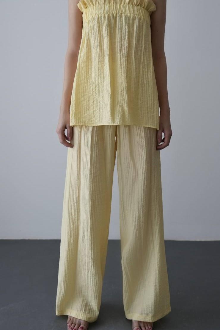 İnce Lastikli Geniş Pantolon QZ00384