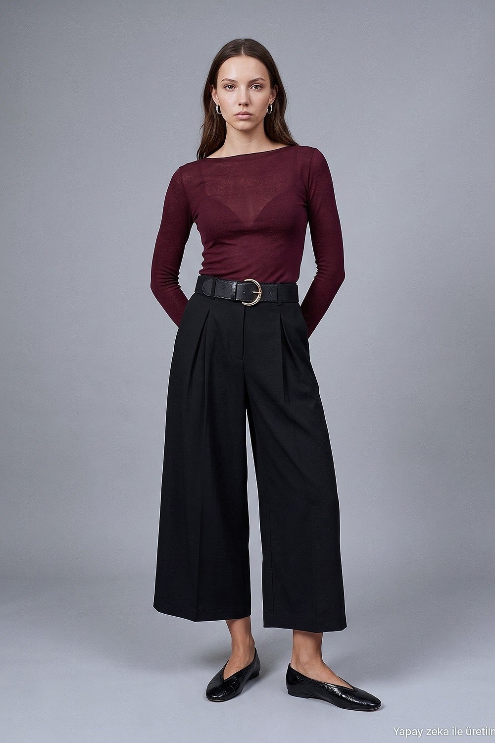 Kalın Kemerli Culotte Pantolon DL72796