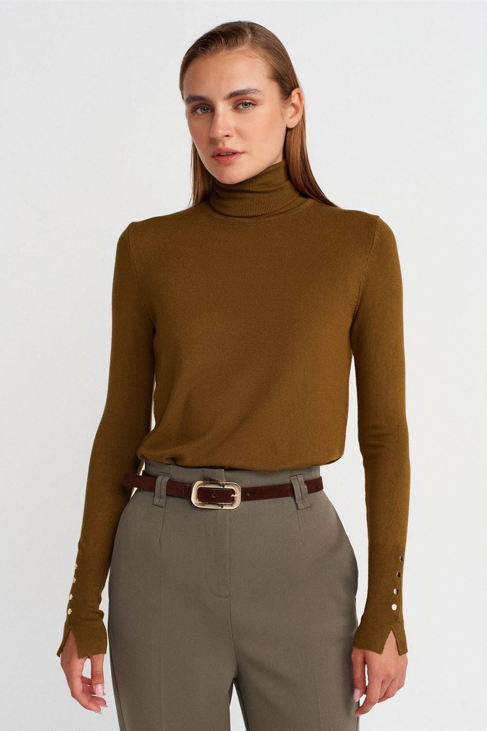 Balıkçı Yaka Uzun Kollu Triko Kazak DL1268