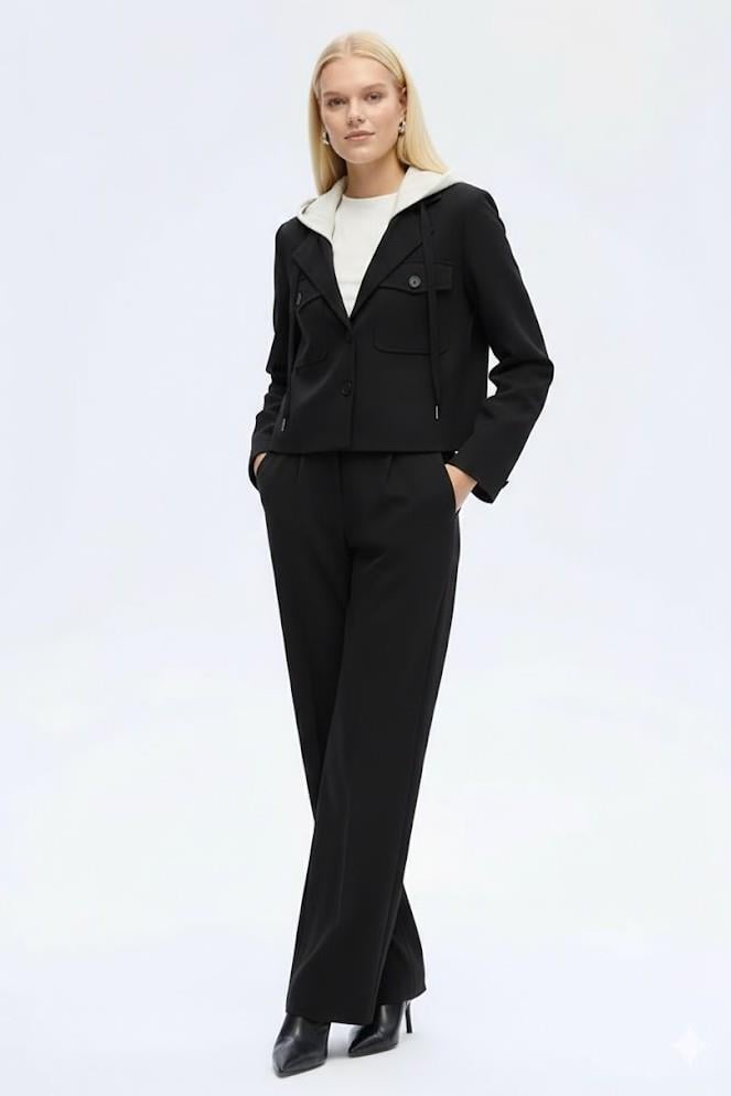 Kapüşonlu Ceket Matchli Pantolon Takım QZ01111