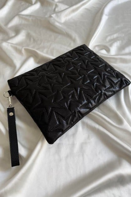 Yıldız Desenli Parlak Clutch Çanta SD5478