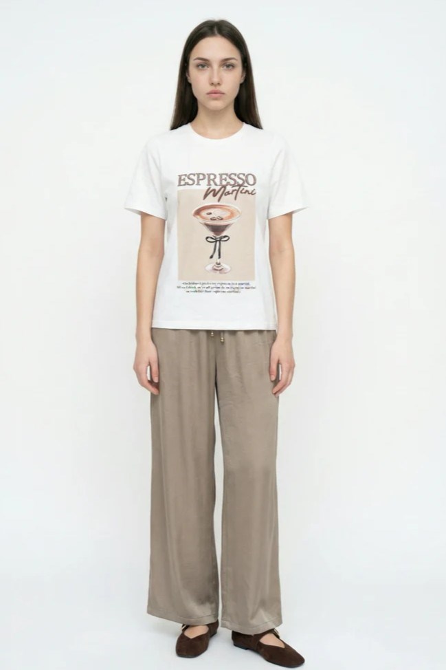 Baskı Nakış Detaylı T-shirt QZ01783