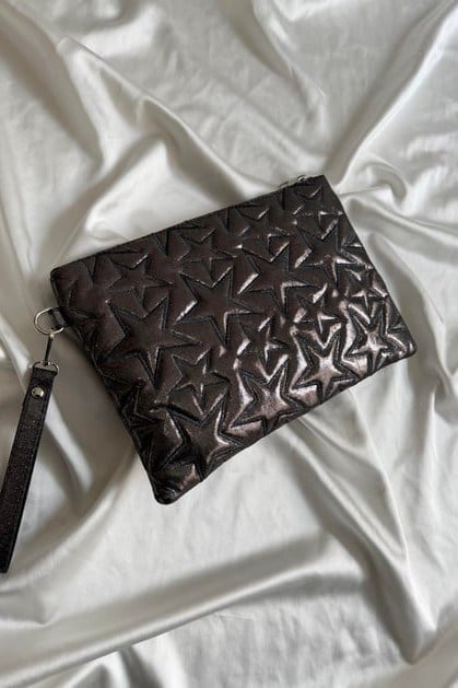 Yıldız Desenli Parlak Clutch Çanta SD5478