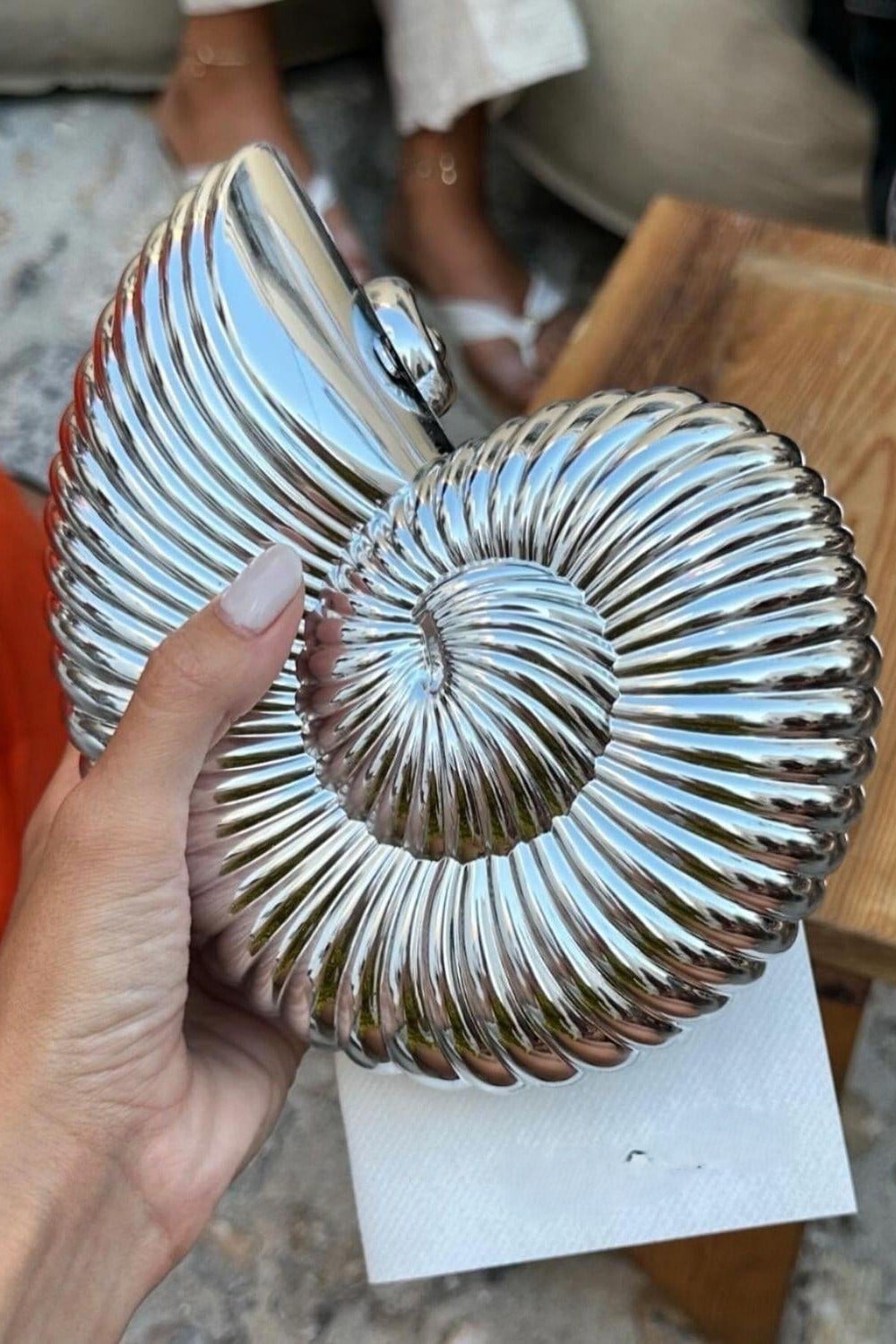 Deniz Kabuğu Model Parlak El Çantası FE4569