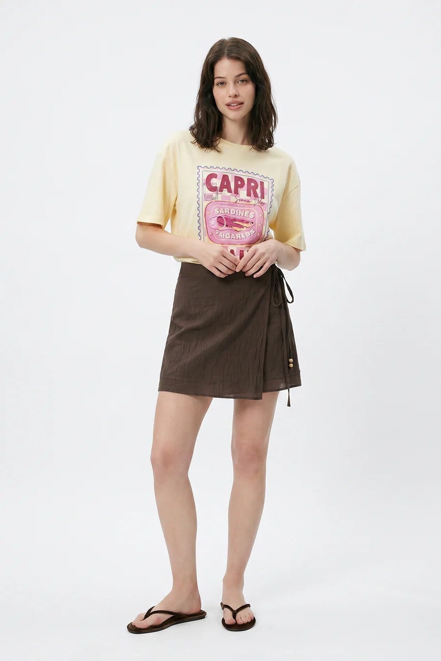 Caprı Yazı Baskılı T-shirt QZ02318