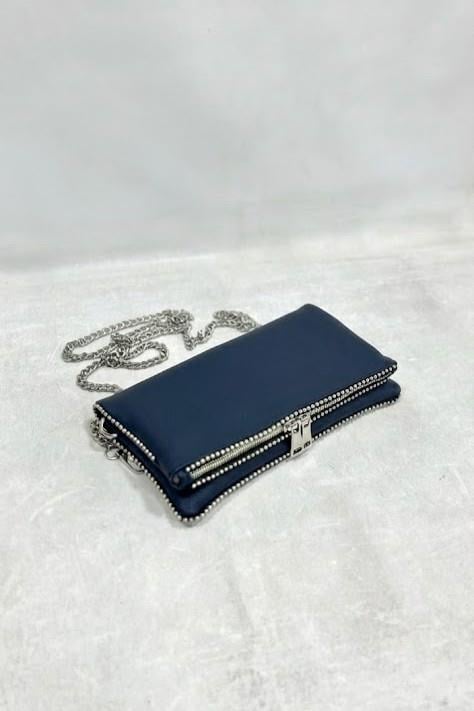 Zımba Detaylı Zincirli Deri El Çantası RY503