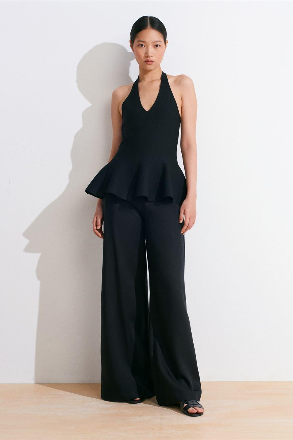 Beli Lastikli Dökümlü Palazzo Pantolon DL72145