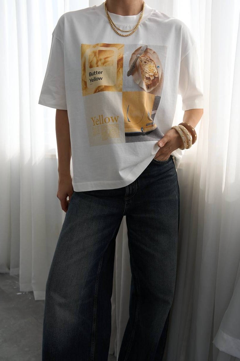 Baskı Detaylı T-shirt QS261028