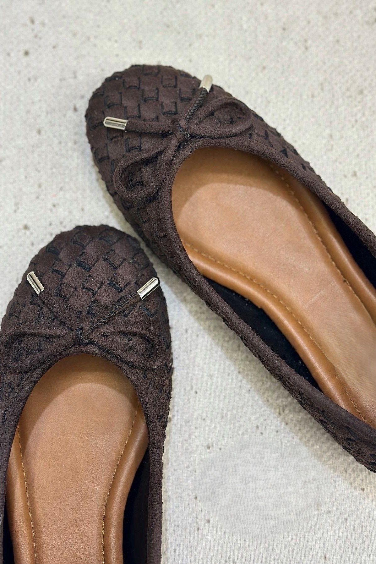 Örgü Desenli Fiyonk Detaylı Babet FE1156