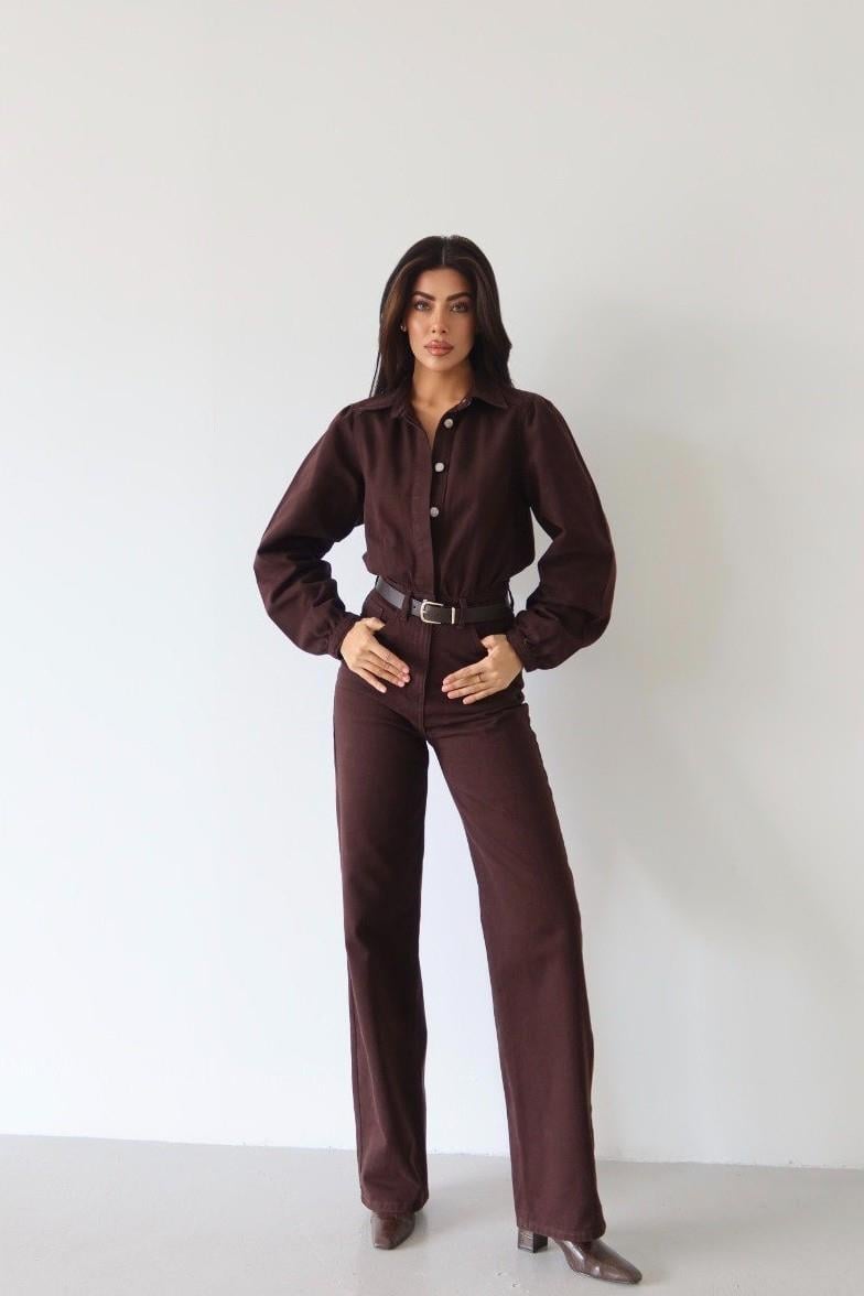 Kemer Detaylı Düğmeli Jean Tulum LC8152