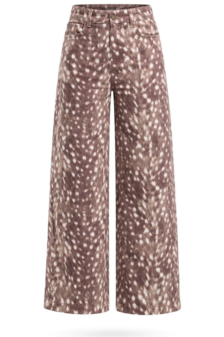 Bambi Desen Wide Leg Jean Pantolon CS2619222