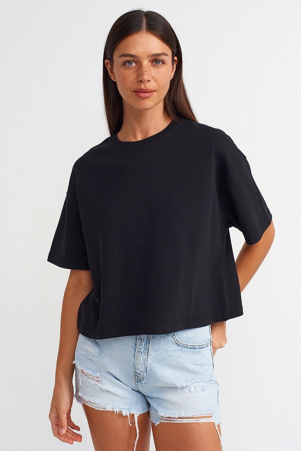 Kısa Kollu Pamuklu T-shirt DL31017