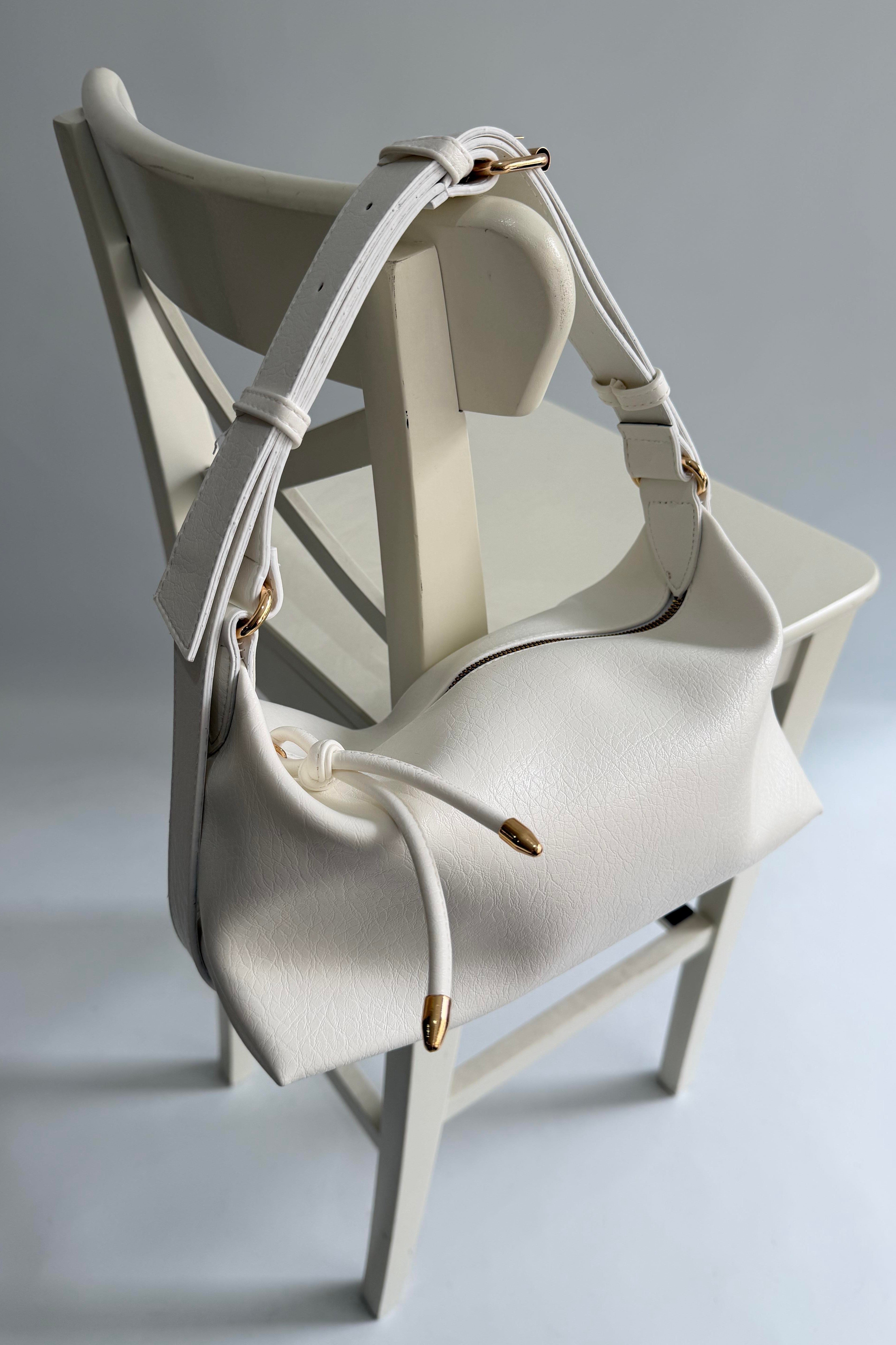 Kemer Askı Detaylı Fermuarı Düğümlü Omuz Çantası SD54142